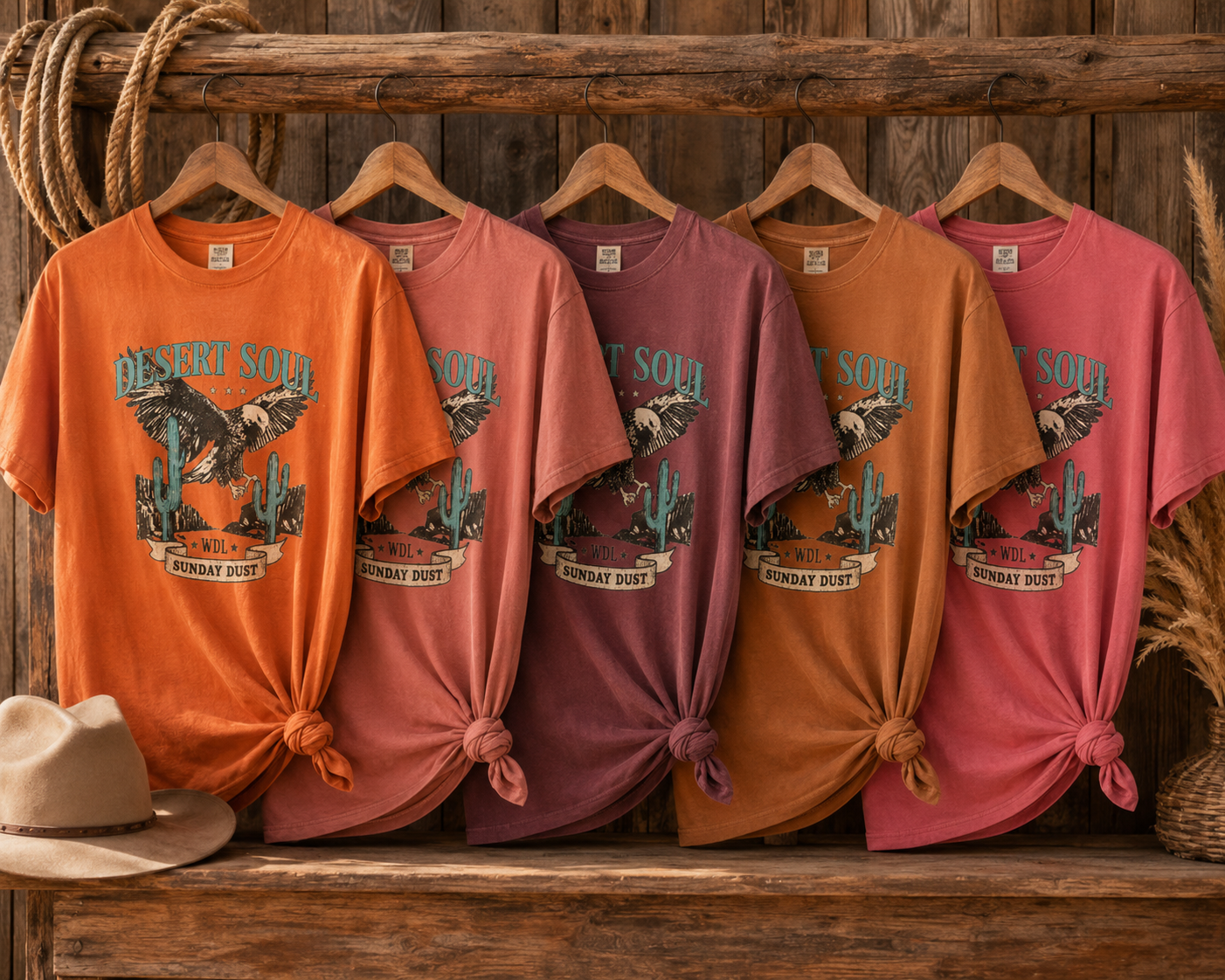 Desert Soul tee five-color lineup