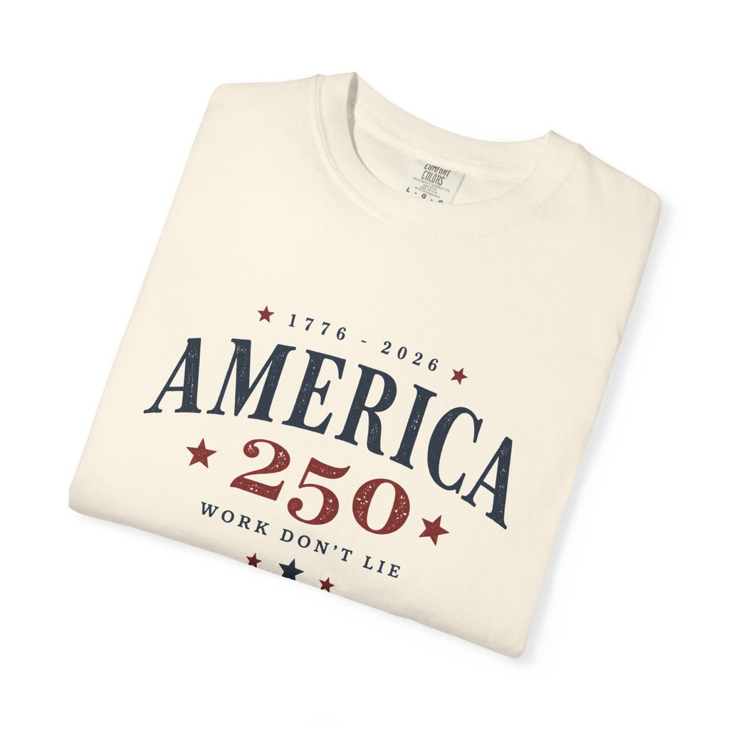 America 250 Tee | Country Built Patriotic Western Graphic | 1776-2026 | Comfort Colors 1717