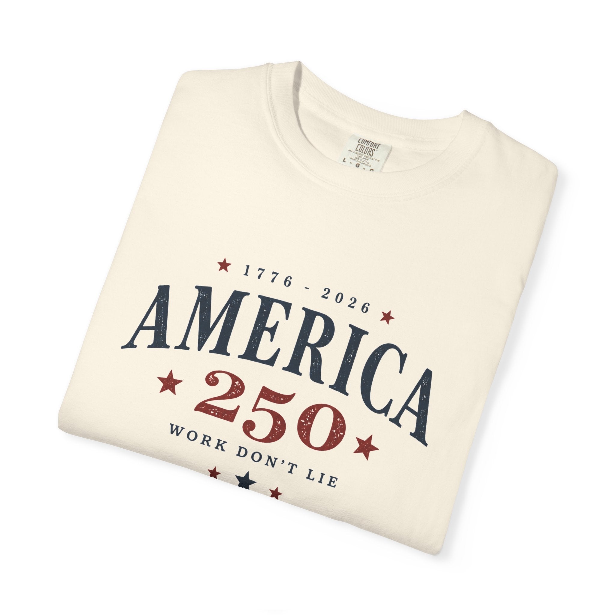 America 250 Tee | Country Built Patriotic Western Graphic | 1776-2026 | Comfort Colors 1717