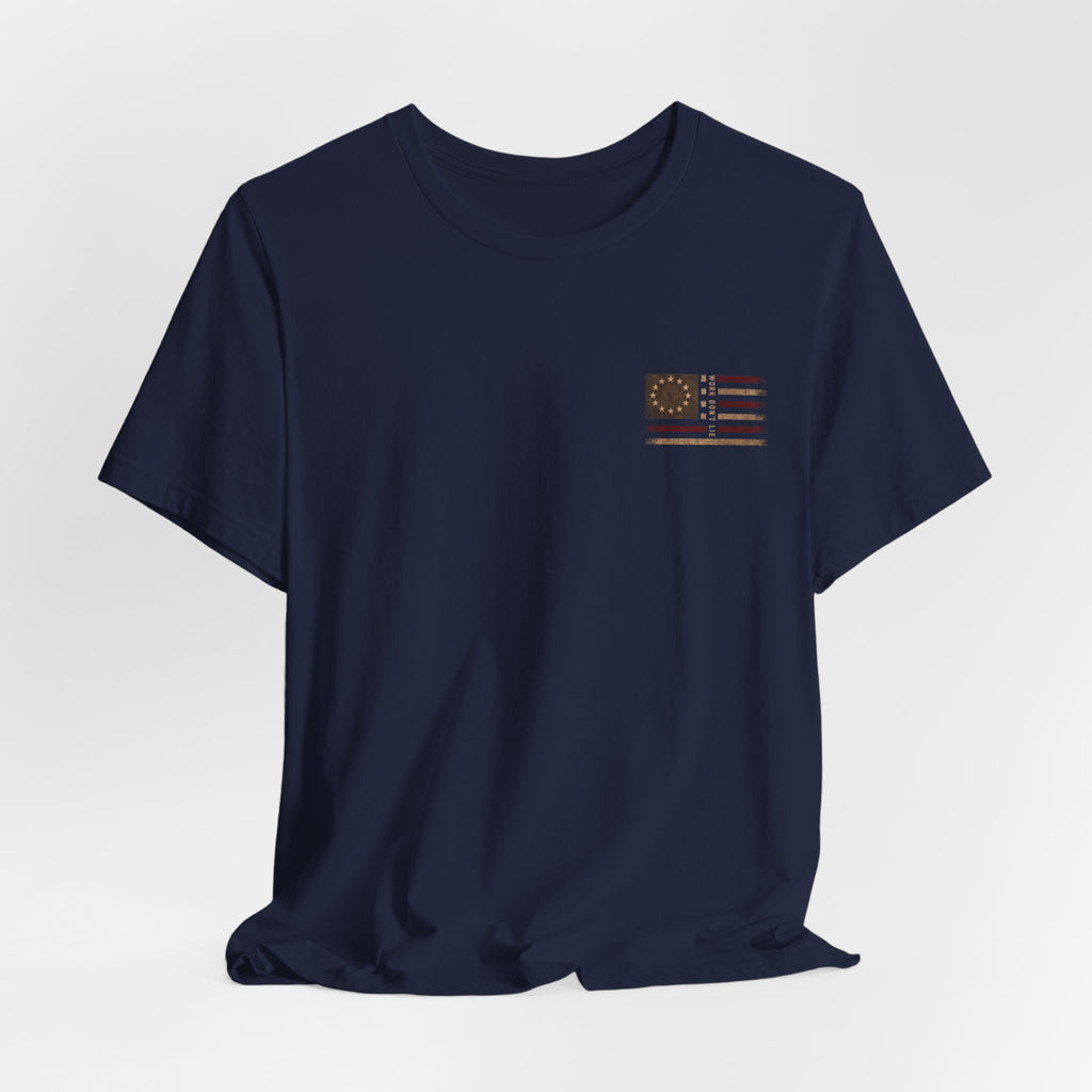 WDL Skull Flag Patriot Tee | Bella Canvas 3001 | Work Don't Lie Co.