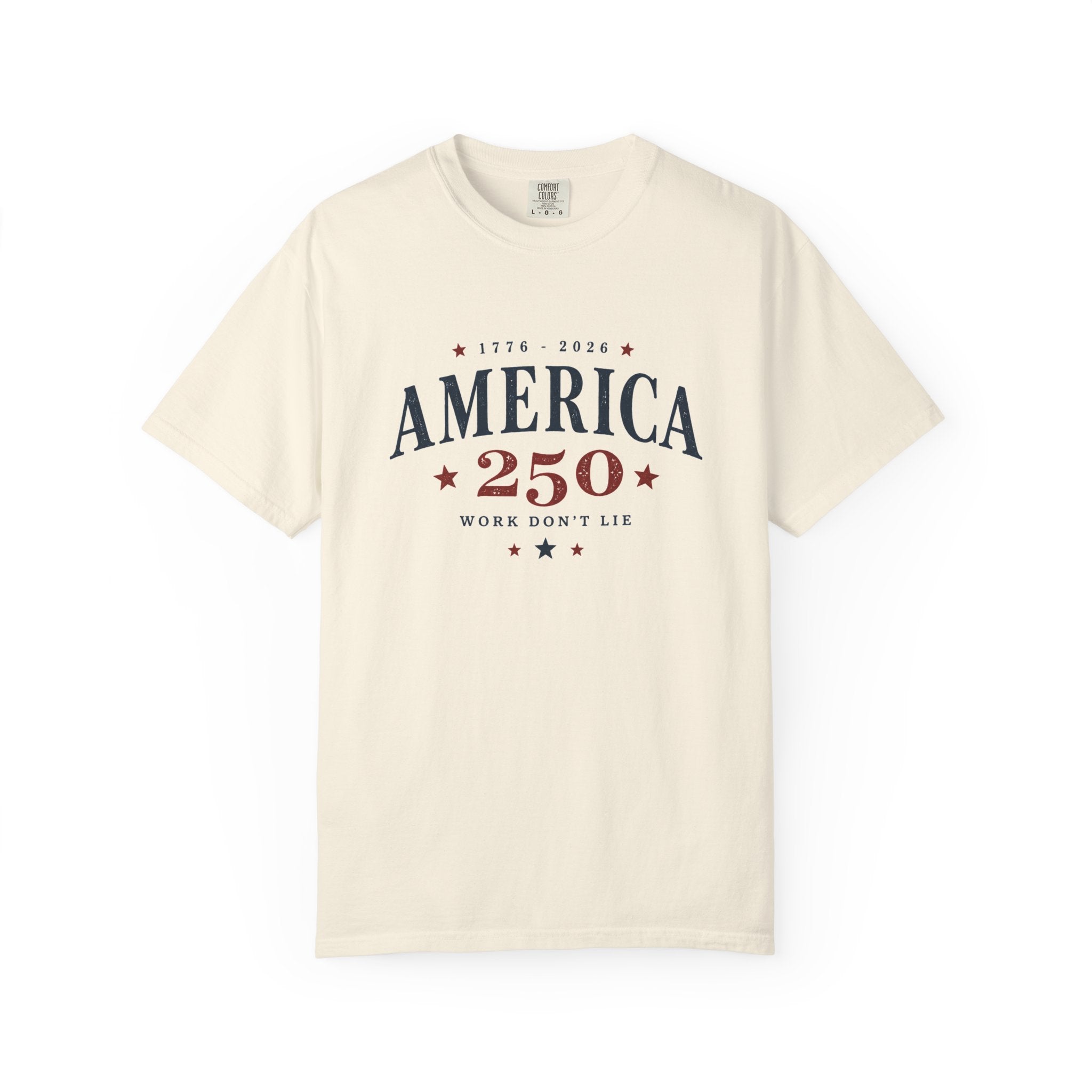 America 250 Tee | Country Built Patriotic Western Graphic | 1776-2026 | Comfort Colors 1717