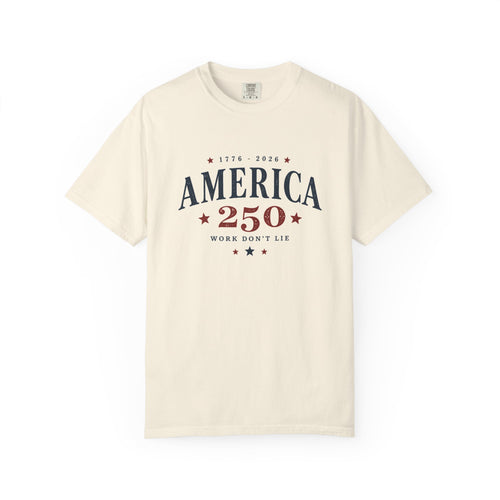 America 250 Tee | Country Built Patriotic Western Graphic | 1776-2026 | Comfort Colors 1717