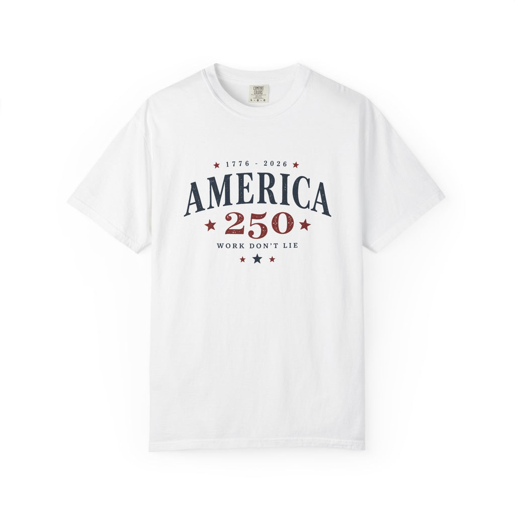 America 250 Tee | Country Built Patriotic Western Graphic | 1776-2026 | Comfort Colors 1717