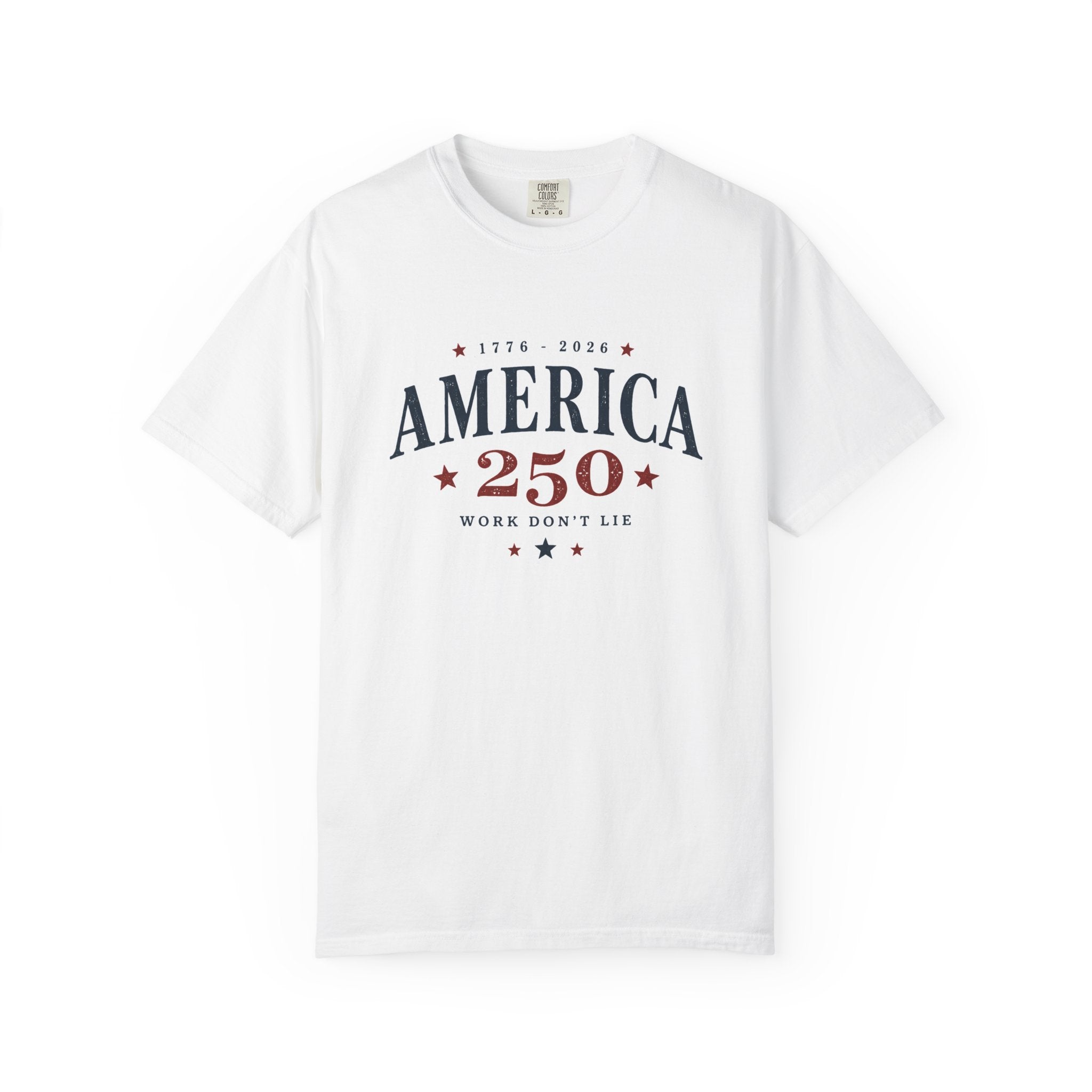 America 250 Tee | Country Built Patriotic Western Graphic | 1776-2026 | Comfort Colors 1717