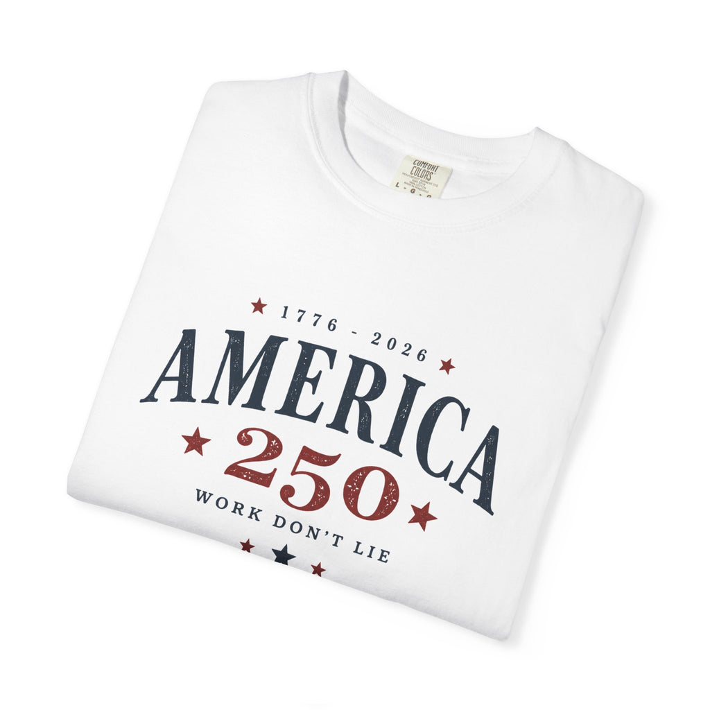 America 250 Tee | Country Built Patriotic Western Graphic | 1776-2026 | Comfort Colors 1717