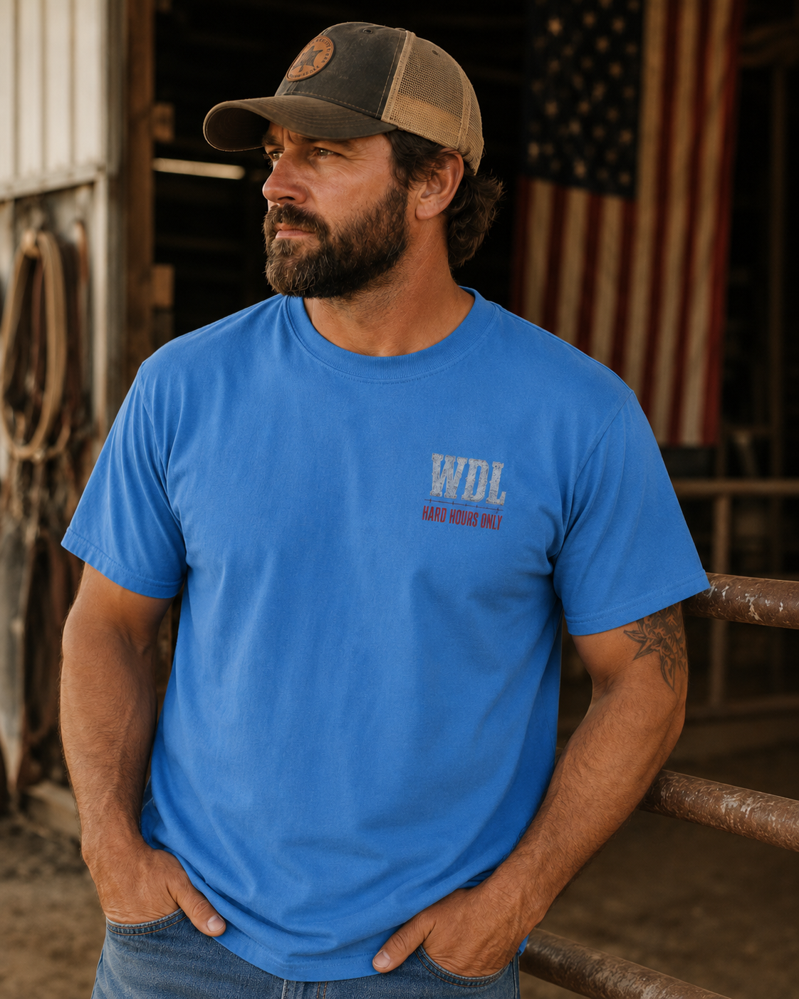 Work Don't Lie Western Rider Tee mockup 2