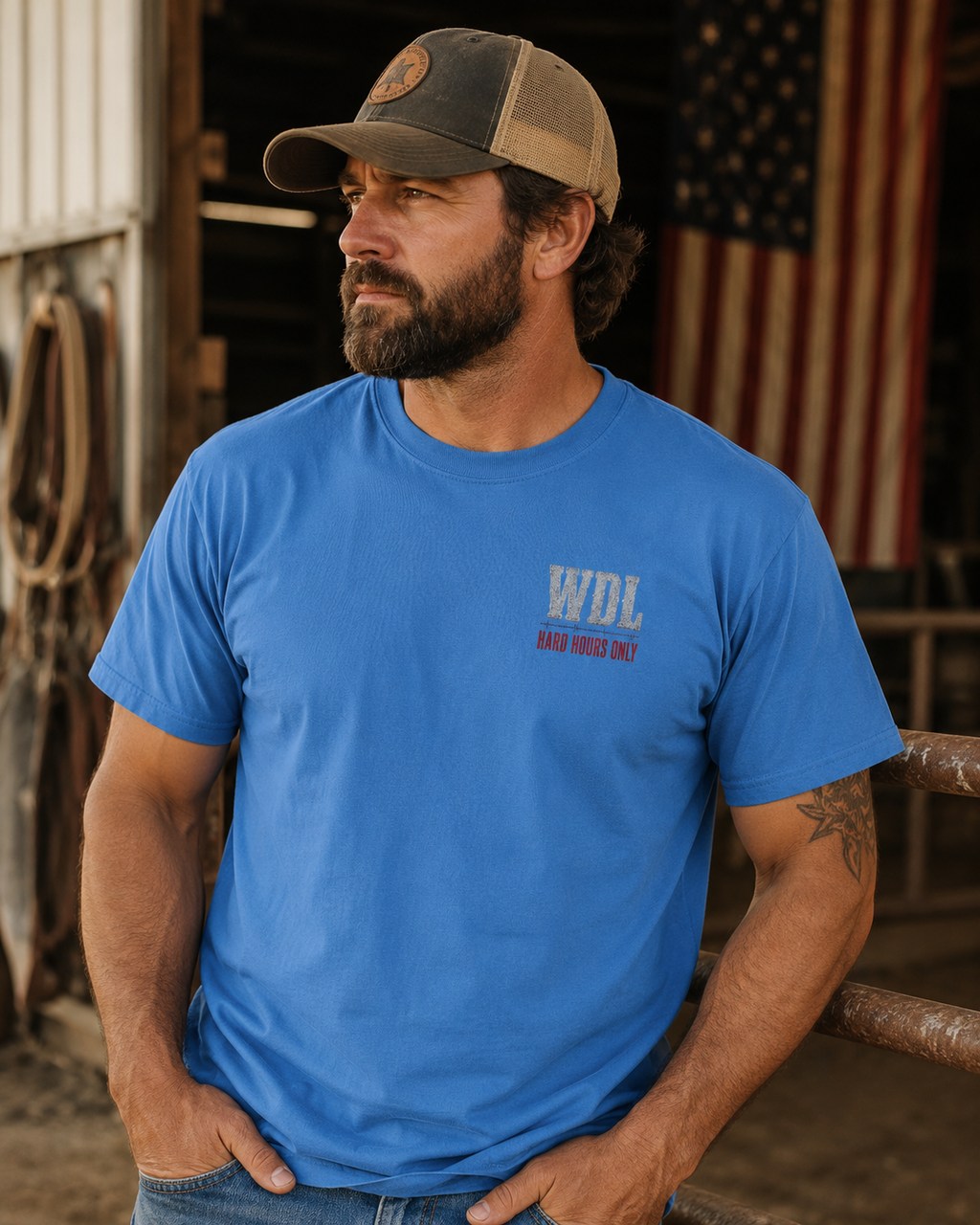 Work Don't Lie Western Rider Tee mockup 5